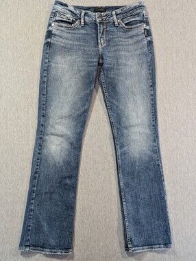 Silver Jeans Suki Slim Boot Women's 28 X 31 Faded Blue